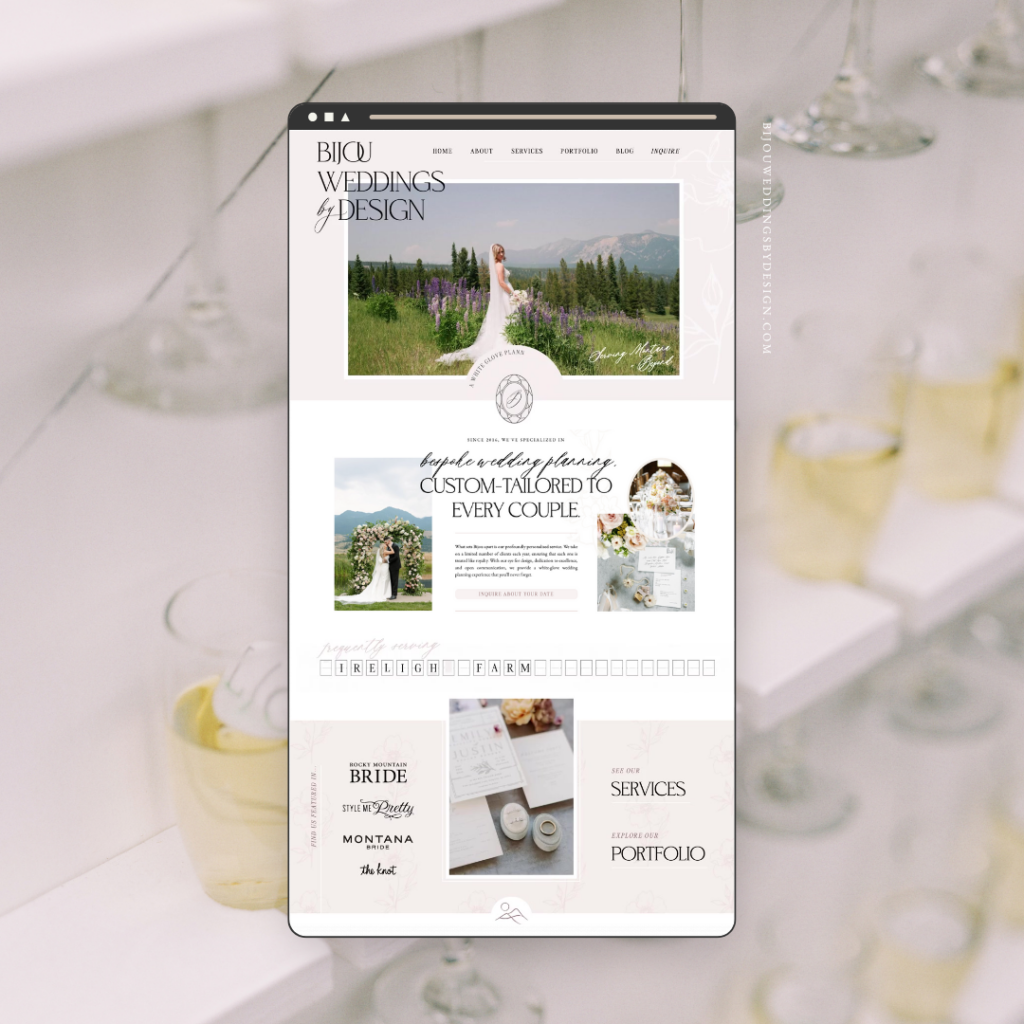 Brand and Website Design For Luxury Wedding Planners