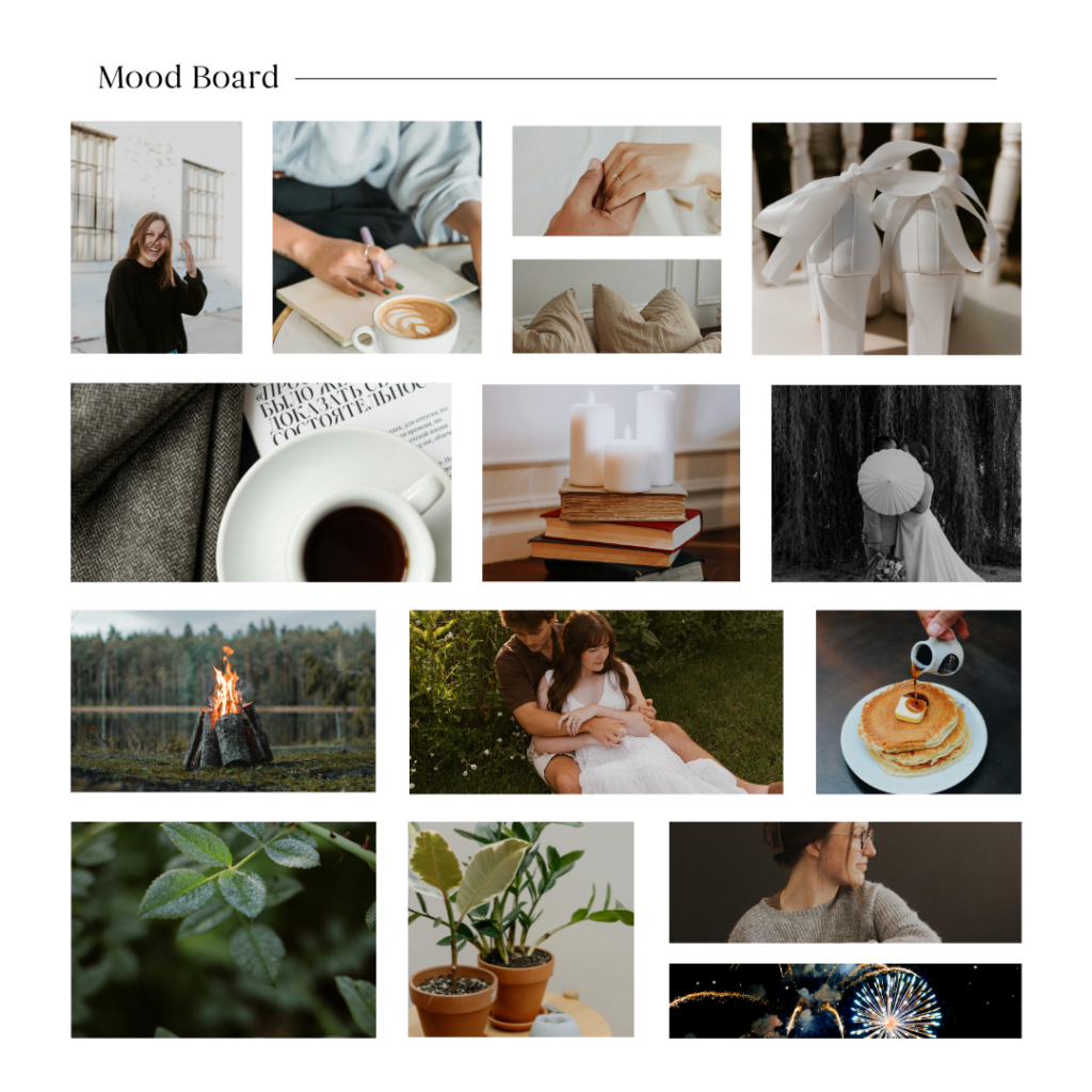 Photographer Brand and Website Design Mood Board