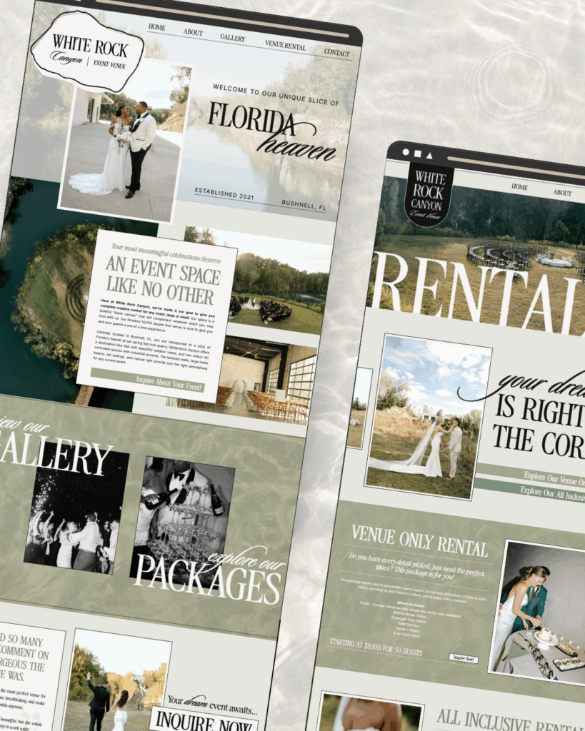 Luxury Wedding Venue Website Design